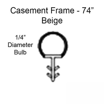 Marvin Casement Window, Bulb Weather Strip, 2 x 74" - Beige